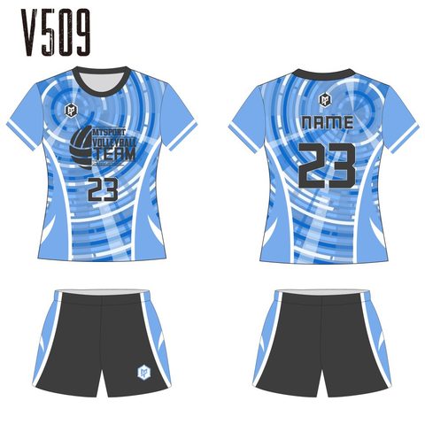 V509 排球球衣設計・抽象圖案