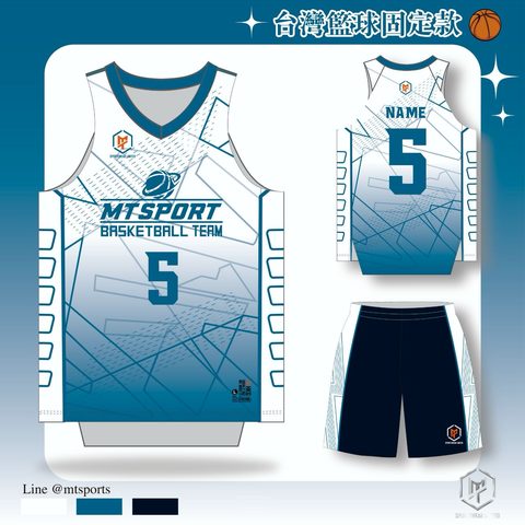 MTTWBB05 籃球球衣設計・幾何線條